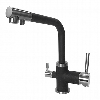 картинка Смеситель Gerdamix STENLY высокий излив графит (DG-208) 