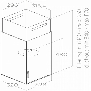 картинка Кухонная вытяжка Elica HAIKU ISLAND WH/A/32 