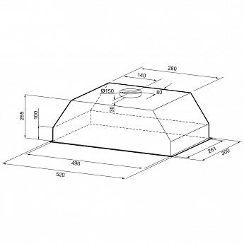 картинка Кухонная вытяжка Krona SVEN 600 black SGC 