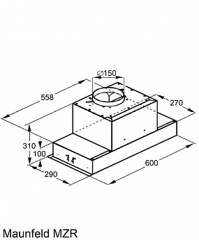 картинка Кухонная вытяжка Maunfeld MZR 60 белый 