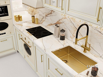 картинка Кухонная мойка Emar EMB-660(UN) PVD Golden 