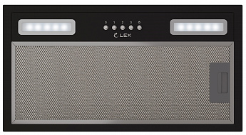 картинка Кухонная вытяжка Lex HYPER 600 LIGHT BL черная 