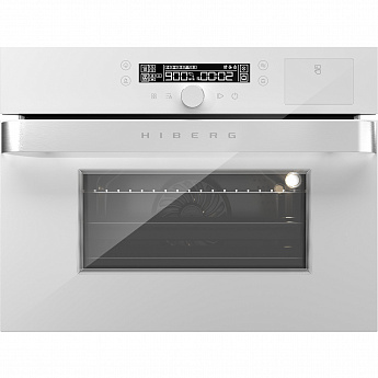 картинка Электрический духовой шкаф с функцией пароварки и СВЧ Hiberg MS-VM 5115 W SMART  картинка Электрический духовой шкаф с функцией пароварки и СВЧ Hiberg MS-VM 5115 W SMART