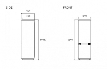 картинка Встраиваемый холодильник Bertazzoni REF603BBNPTC 