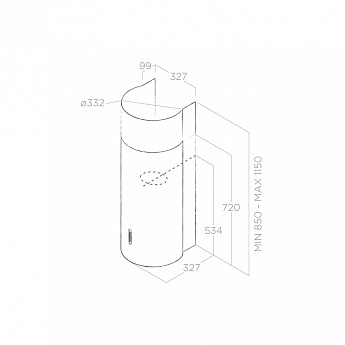 картинка Кухонная вытяжка Elica STONE IX/A 33 