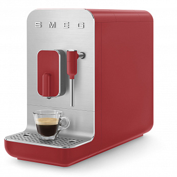 картинка Кофемашина Smeg BCC02RDMEU красный матовый  картинка Кофемашина Smeg BCC02RDMEU красный матовый