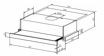 картинка Кухонная вытяжка Weissgauff TEL 06 1M IX 