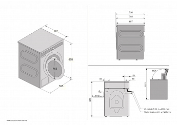 картинка Стиральная машина с паром Asko W3114CXLW белый 