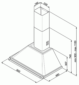 картинка Кухонная вытяжка Smeg KTR90XE  картинка Кухонная вытяжка Smeg KTR90XE