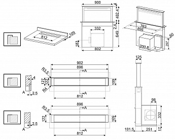 картинка Кухонная вытяжка Smeg  KDD90CNE2 