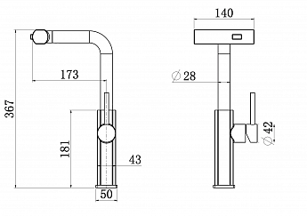 картинка Смеситель LONGRAN Techno LM2186, GunGrey 