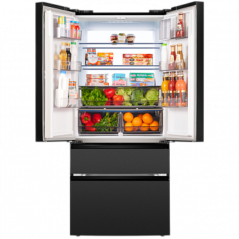 картинка Полувстраиваемый холодильник Maunfeld MFF190NFDSB01 черный 