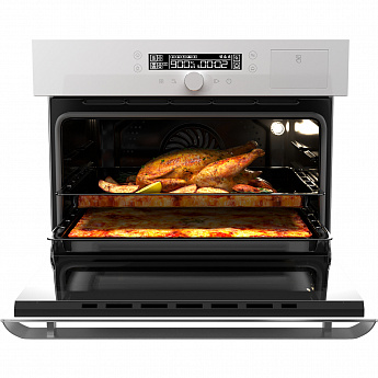 картинка Электрический духовой шкаф с функцией пароварки и СВЧ Hiberg MS-VM 5115 W SMART  картинка Электрический духовой шкаф с функцией пароварки и СВЧ Hiberg MS-VM 5115 W SMART