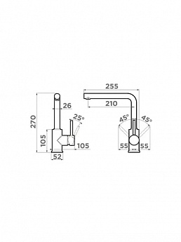картинка Смеситель Omoikiri NAKAGAWA LG 