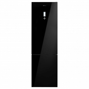 картинка Холодильник Korting KNFC 61868 GN черное стекло  картинка Холодильник Korting KNFC 61868 GN черное стекло