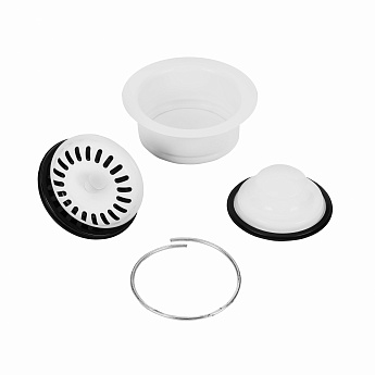 картинка Металлическая горловина с ситечком Bone Crusher белая  