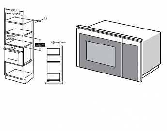 картинка Микроволновая печь встраиваемая Midea MI982517GBI 