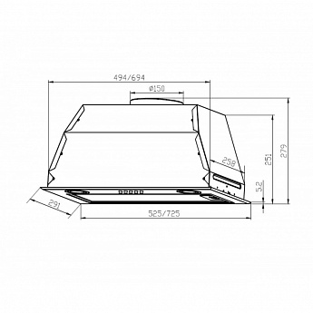 картинка Кухонная вытяжка Lex GS BLOC P 600 INOX  картинка Кухонная вытяжка Lex GS BLOC P 600 INOX