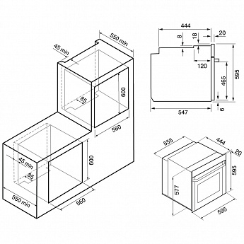картинка Электрический духовой шкаф Krona LEGENDE 60 WH белый 