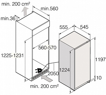 картинка Встраиваемый холодильник Asko RFB31231EI 