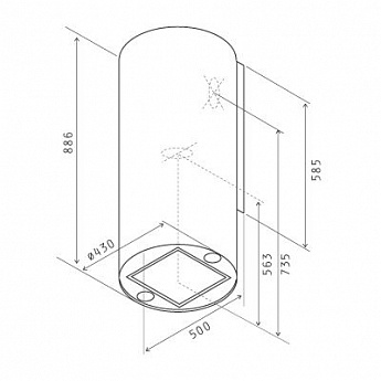 картинка Кухонная вытяжка Jetair PIPE IX/A/43 