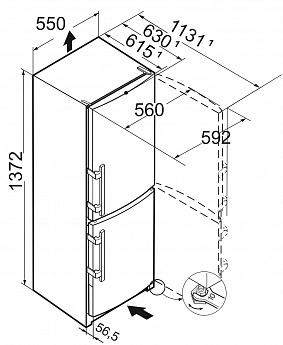 картинка Отдельностоящий холодильник Liebherr CUELE 2331 