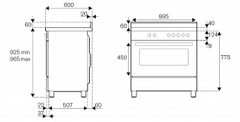 картинка Комбинированная кухонная плита Bertazzoni PRO96L1EGIT жёлтая 
