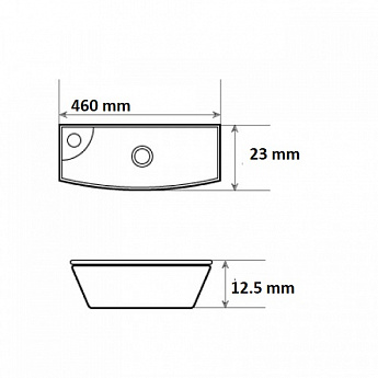 картинка Раковина Melana MLN-7946R, белый  картинка Раковина Melana MLN-7946R, белый