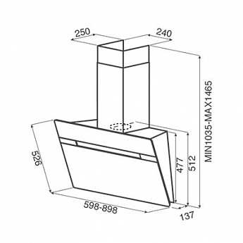 картинка Кухонная вытяжка Jetair VIKI BL/A/60  