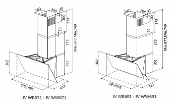 картинка Кухонная вытяжка Jacky's JV WB691 