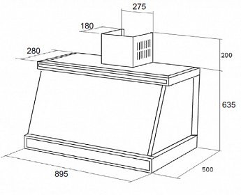 картинка Кухонная вытяжка T 969 ANT Silver 