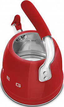 картинка Чайник со свистком Smeg WKF01RD красный 