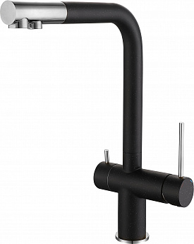 картинка Смеситель Rivelato Lugano 1523513 nero/cromo 