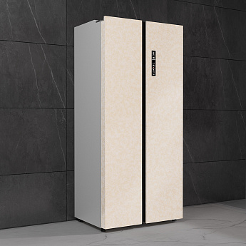 картинка Отдельностоящий холодильник Lex LSB525BGID мраморно-бежевый 