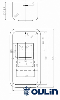 картинка Мойка для кухни Oulin OL-0361 SQUARE 