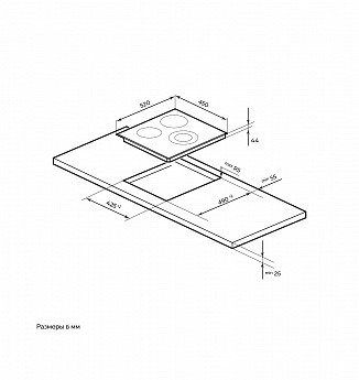 картинка Электрическая варочная панель MILLEN MEH 452 BL 