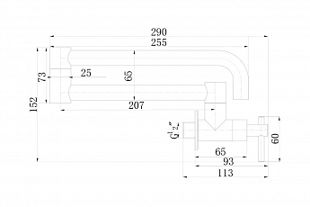 картинка Кран для холодной воды LONGRAN Techno LC3161, Stainless Steel 
