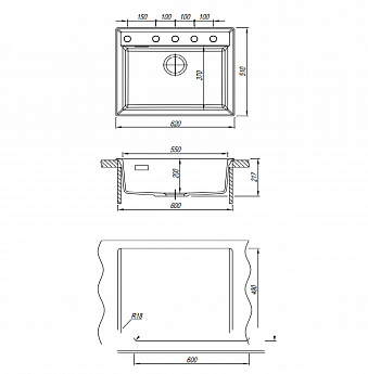 картинка Мойка для кухни Florentina ТОСКАНА 620 