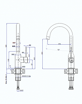 картинка Смеситель Rivelato Garda 1923502 PVD black 