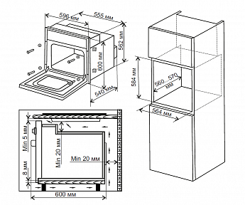 картинка Электрический духовой шкаф Weissgauff EOV 316 SB черный 