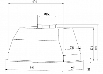 картинка Кухонная вытяжка Weissgauff BOX 1200 WH 