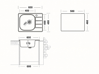 картинка Мойка Ukinox GRM600.480 -GT6K 2L 