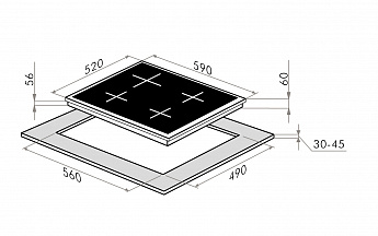 картинка Индукционная варочная панель Maunfeld AVI594FBK 