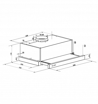 картинка Кухонная вытяжка Lex HOGAN 500 BLACK 