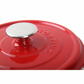 картинка Чугунная кастрюля с крышкой Korting K1224R 