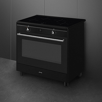 картинка Кухонная плита Smeg CX91IMBL черный 