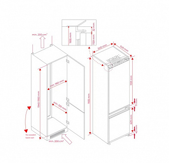 картинка Встраиваемый холодильник Teka RBF 77360 FI 