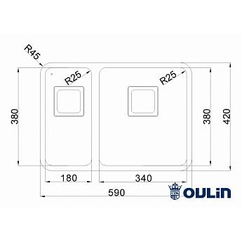 картинка Мойка для кухни Oulin OL-0369R  картинка Мойка для кухни Oulin OL-0369R