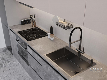 картинка Кухонная мойка Emar EMB-660(TOP) PVD Dark 