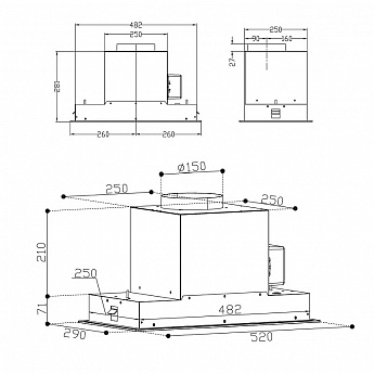 картинка Кухонная вытяжка Korting KHI 6099 ICGN 